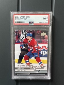 2024-25 Upper Deck Series 1 Young Guns Lane Hutson #229 PSA 9 Calder 🏆 Winner