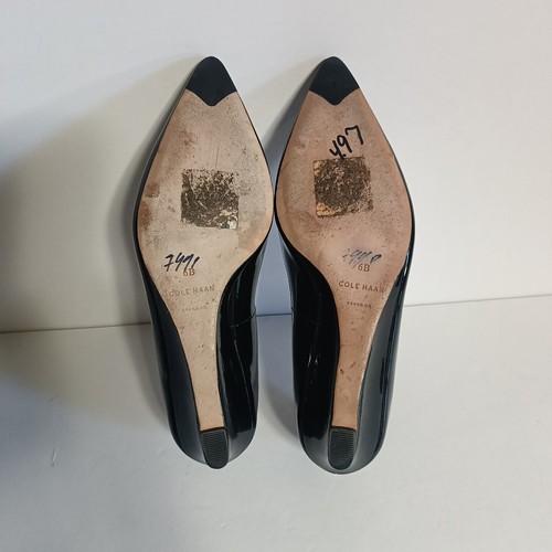 Cole Haan Women's Black Pointed Toe Wedge Heel Size 6B - Picture 9 of 9
