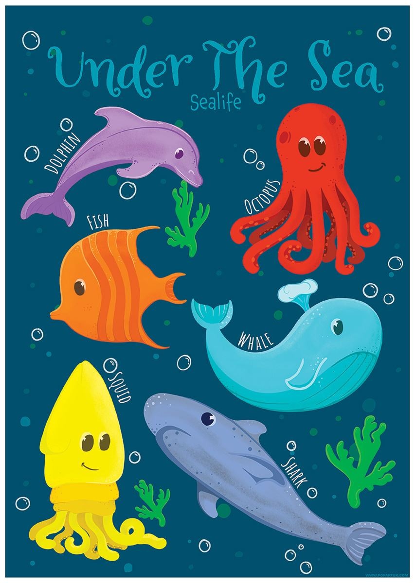 Laminated Under The Sea Sealife Mini Poster