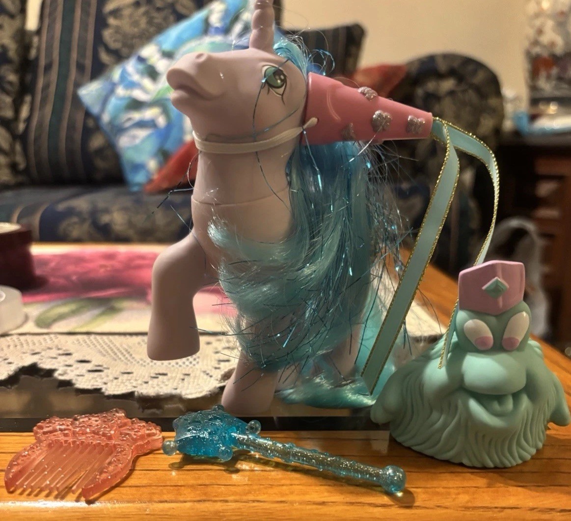 Vintage My Little Pony G1 "PRINCESS SPARKLE AMETISTA" con accessori MLP 1987