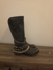 Freebird By Steven Women&rsquo;s Drove Black Distressed Mid Boot Size US 7