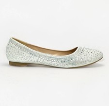 Women's Dress Evening  Party Shoes size 7 Silver