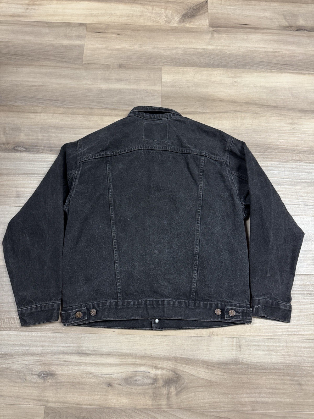 Vtg Levi's Denim Jean Black Trucker Jacket Mens M 70507-4159 Type 3 Red Tab USA thumbnail 13