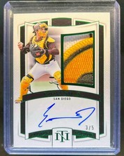 2025 NATIONAL TREASURES CLUTCH FACTOR EMERALD PATCH AUTO ETHAN SALAS GREEN /5🔥