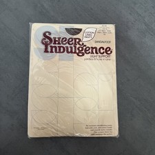 NEW Vintage Sheer Indulgence Pantyhose Dusty Taupe Sandalfoot Women  s Size B
