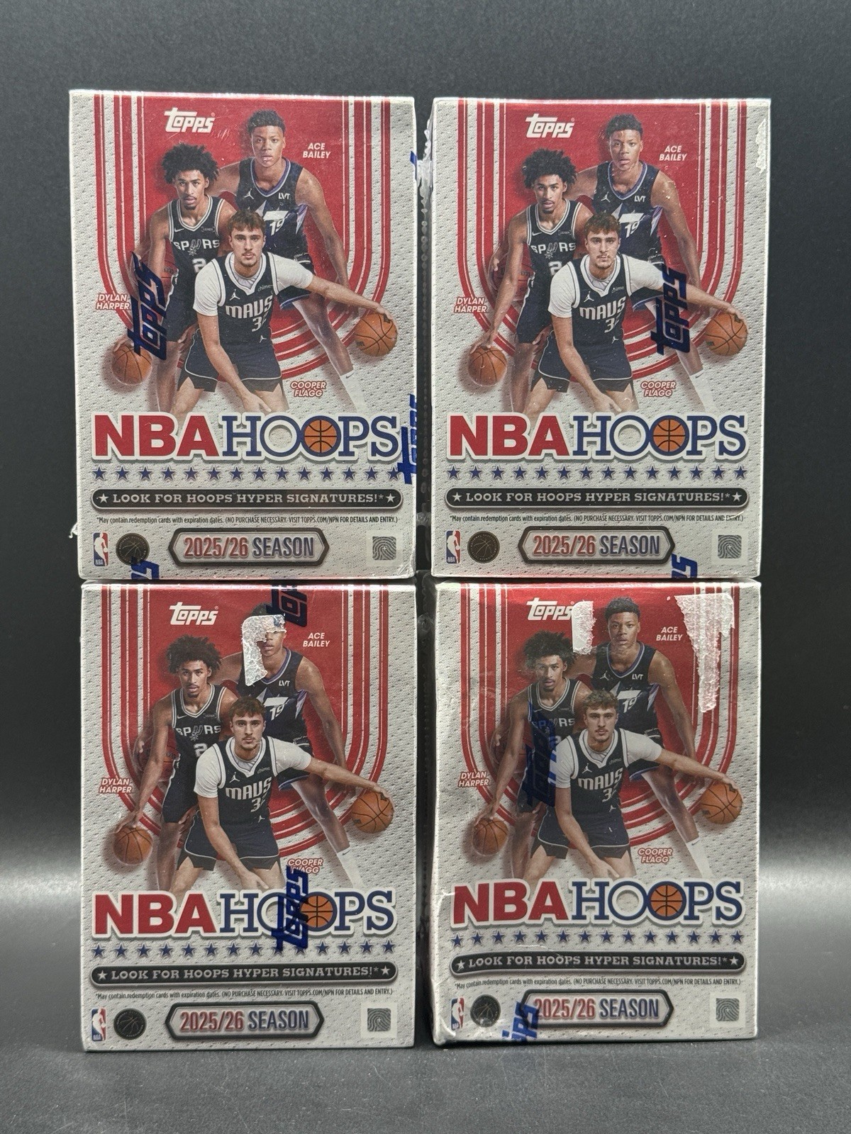 Ifno Box Lot of (4) 2025-26 Topps Hoops Basketball Blaster Box Factory Sealed ...