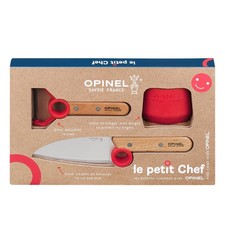 3-Piece Kids Kitchen Set - Chef Knife with Rounded Tip, Finger Guard Peeler, S