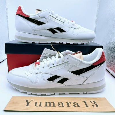 Reebok Classic Leather White Black Red 100202344 Men's Size | eBay