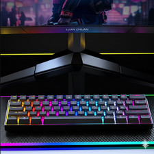 Rainbow RGB Gaming Keyboard Mouse Set LED Backlit Mechanical Feel