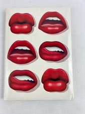 Rare Unused Charles White III Lips Address Book Paper Moon Graphics 1977 Japan