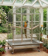 NEW XL 304 Stainless Steel Dome Top Bird / Parrot Macaw Pet Cage FREE SHIPPING