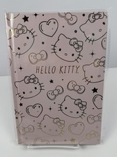 Hello Kitty 50th Anniv Notebook Journal Diary Sketchpad Pink Gold Foil Hardcover