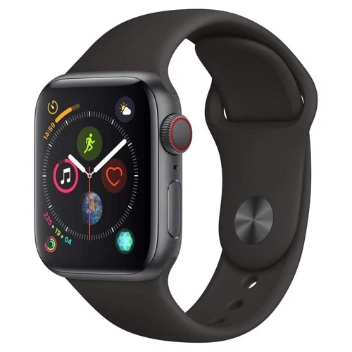 Apple Watch Series 4 GPS+LTE w/ 40MM Space Gray Aluminum Case & Black Sport Band