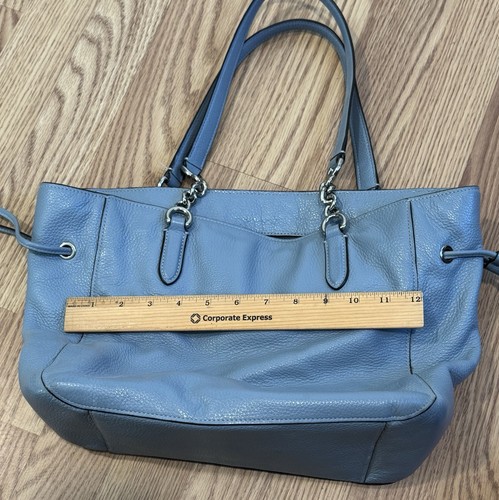 Coach Elle Chain Tote Pocketbook Refined Pebble Leather F72650 Baby Sky Blue - Picture 6 of 6
