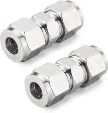 Metalwork Metric 304 Stainless Steel Compression Tube Fitting, 10mm OD, 2 Pcs