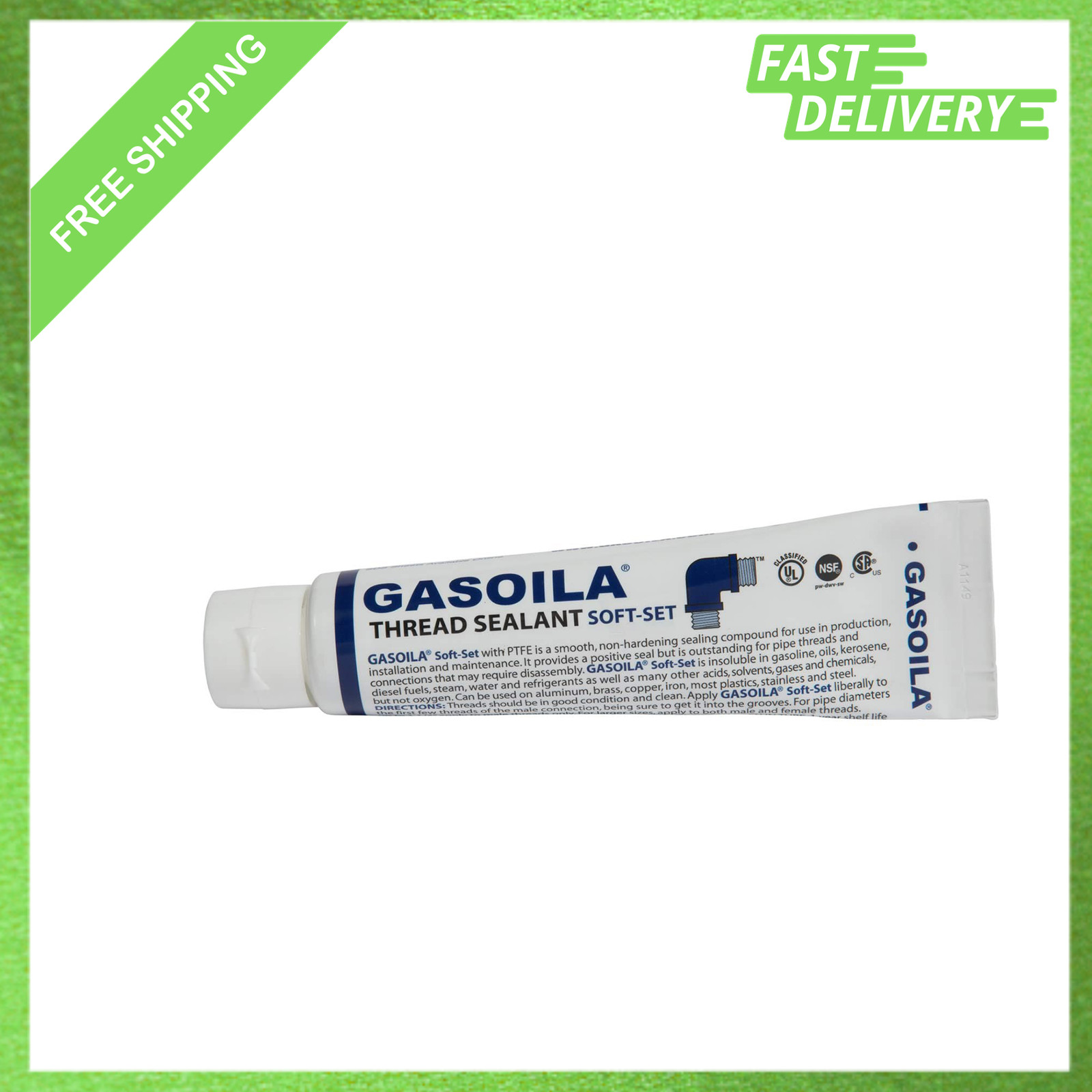 Soft-Set Pipe Thread Sealant Non Hardening Paste for Metal Plastic 2 oz Tube