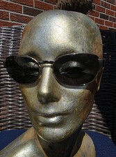 1990s Womens Mens Sunglasses Italy Brooks Brothers 198-s 1128 135 Black Silver