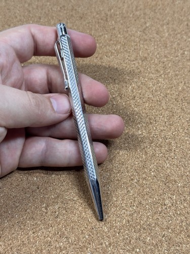 Vintage Caran D'Ache Silver Tone Ballpoint Pen - Picture 5 of 18