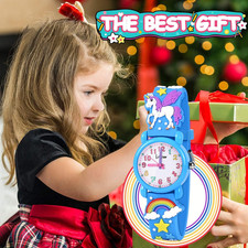 Girls Watch - 3D Cartoon Waterproof Toddler Watch, Age 2-8 Toys - Kids Gifts