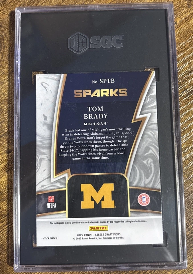 Panini Select D.P. 2022 Tom Brady Sparks Silver PRIZM #SPTB SGC 10 Low Pop Foto 2 de 2