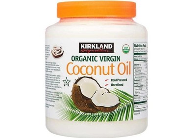 Kirkland Organic Virgin Coconut Oil Cold Pressed Unrefined 2.48L (84 FL OZ)