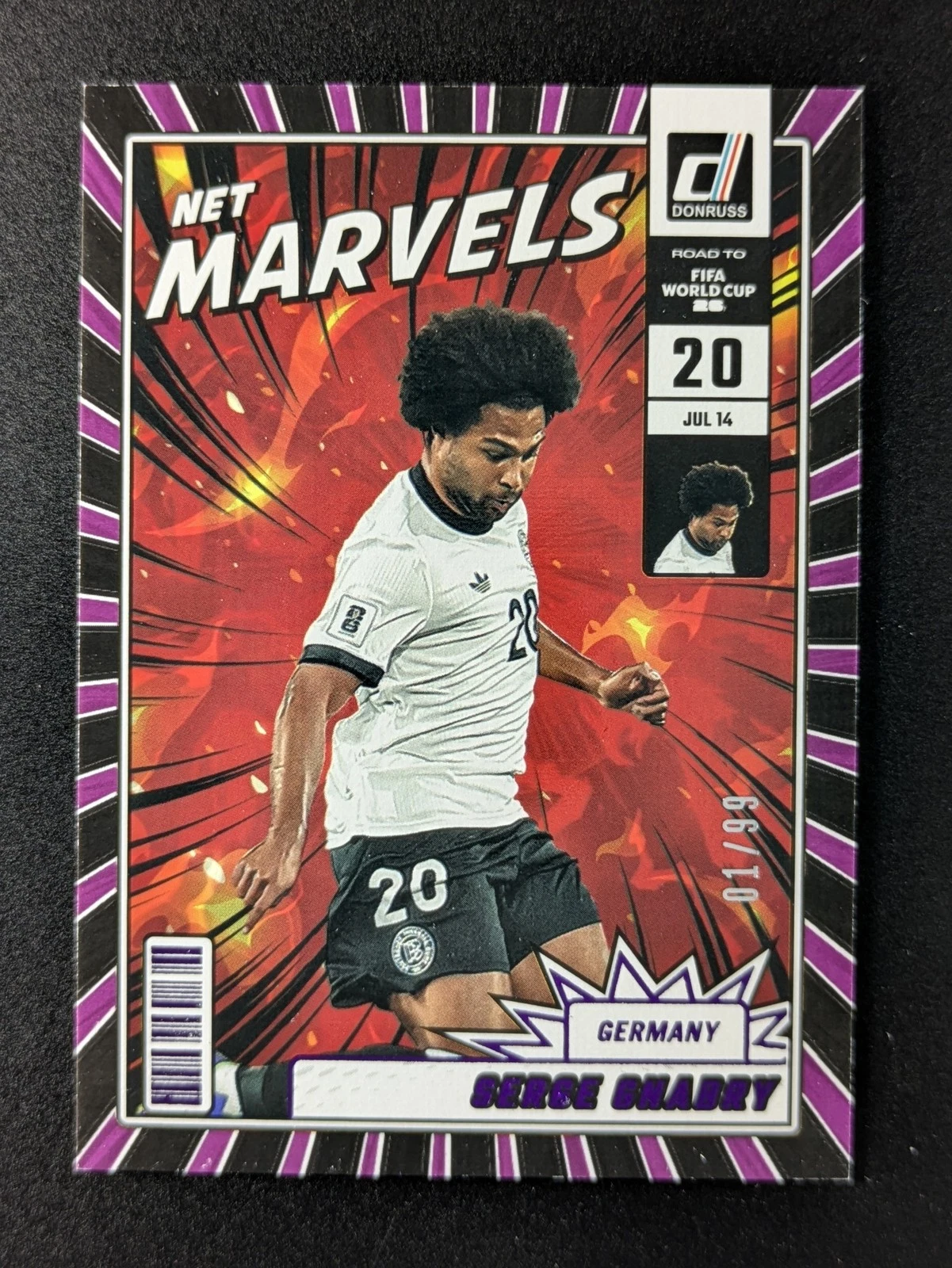 2025-26 Donruss Net Marvels Serge Gnabry #22 Purple /99