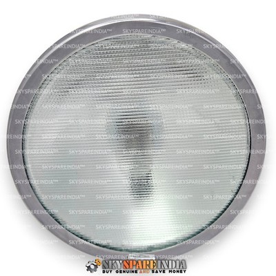 6'' Lucas Flat Frost Glass Headlight Chrome Compatible With Panther Triumph Ariel