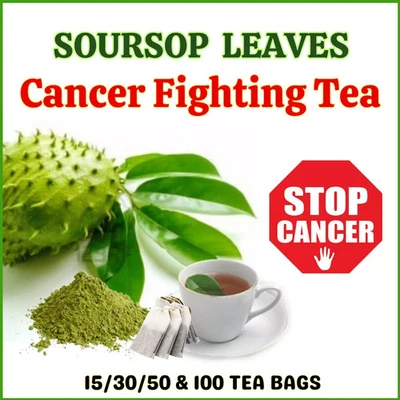 CINO CEYLON Organic Soursop Leaf/Leaves Herbal Tea Bags Annona Muricata Guanabana Graviola