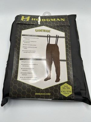 Hodgman Chest Waders Brown PVC Waterproof Storage Pocket Straps Size XL.  A5