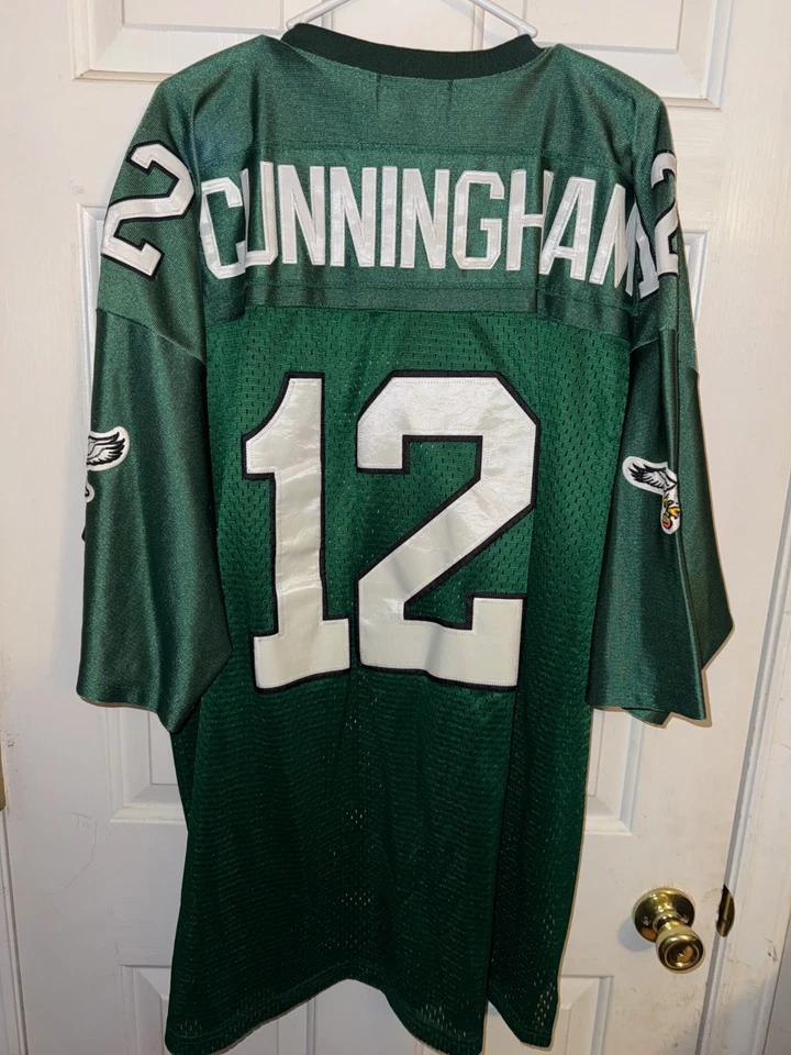 Camiseta de los Philadelphia Eagles NFL Jugadores del Siglo Cunningham #12 Verde 4XL Foto 2 de 4