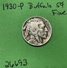 1930-P Buffalo 🦬 Indian Head Nickel 5c Fine