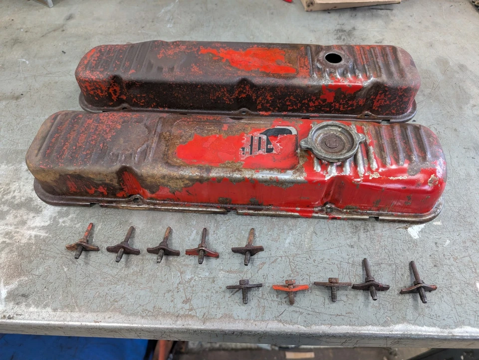 1967 1969 Buick 400 430 Valve Covers w Bolts GS Riviera Wildcat Electra 1968 - Image 2 of 4