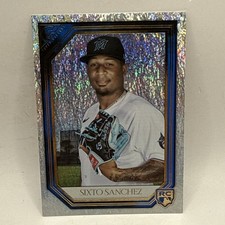 2021 Topps Gallery Blue Pattern /50 Sixto Sanchez #35 Rookie RC Marlins MLB Card. rookie card picture