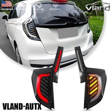 Vland Full Led Smoked Tail Lights For Honda Fits Jazz 2014-2019 Assembly Lhrh