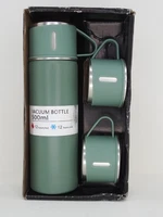 Vacuum Insulated Thermos Flask Gift Set Stainless Steel 500ml With Two Cups