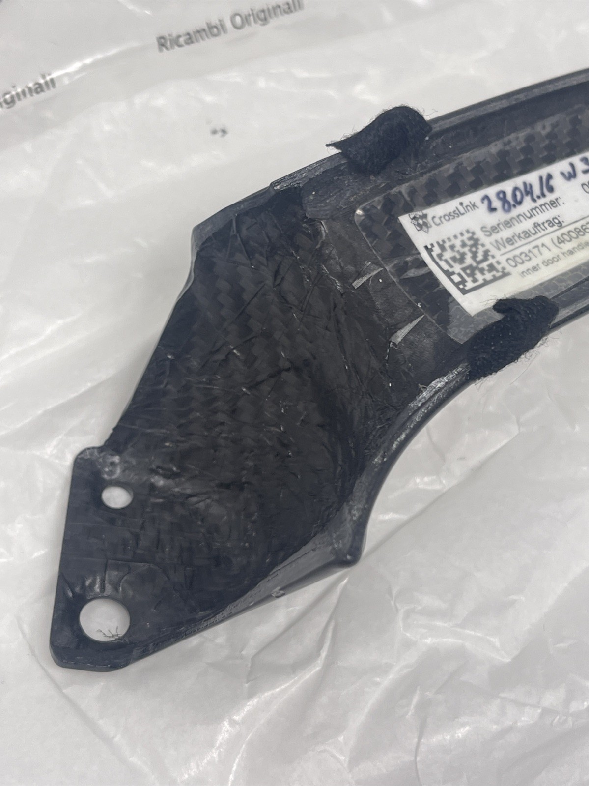 OEM LAMBORGHINI GALLARDO Carbon Fiber Right Door Inner Pull Handle 400867196C