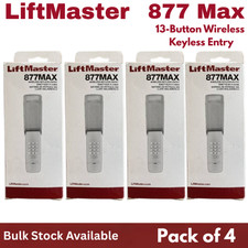 LiftMaster 877MAX Garage Door Opener Keypad Remote Keyless Entry Wireless 4 Pack