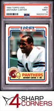 1984 TOPPS USFL #59 ANTHONY CARTER RC PANTHERS PSA 9