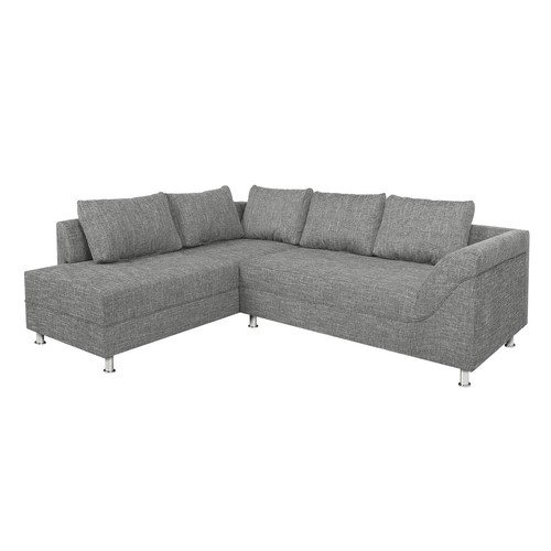 Ecksofa - grau - Bonell-Federkern - Webstoff Sofa Wohnlandschaft Couch - Bild 3 von 10
