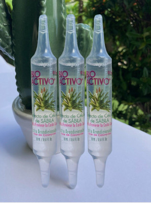 3 Ampoulles Bioactivo Bio Complex High Shine Hair Conditioner Aloe Vera  Sábila