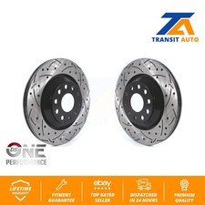 Rear Drill Slot Brake Rotors Pair For Volkswagen Atlas Audi Q3 GTI Cross Sport R
