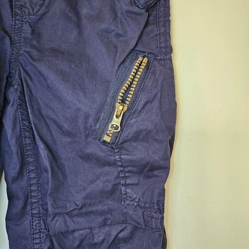 Toughskins Boys Pull On Drawstring Blue Navy Jogger Cargo Pants Size M (5/6) - Picture 4 of 14