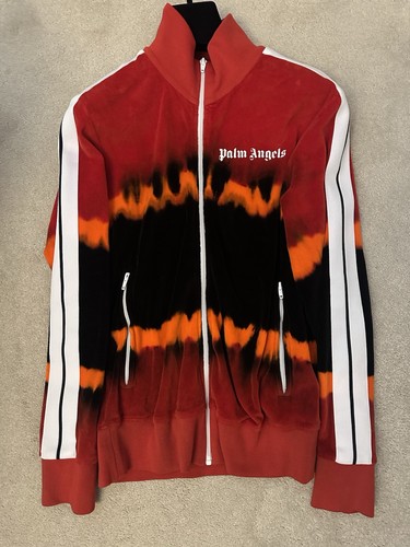 Palm Angels Tie Dye Chenille Velour Trainingsjacke einmal getragen authentisch Small - Bild 4 von 9