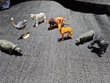 Safari LTD Mini Lot Of 7 Toy Rubber Wild African Animals ,Figure Collectable