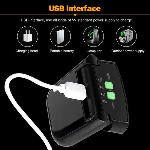 1-4X LED Recargable Sombrero Clip-on Lámpara de Cabeza Faro Sensor Antorcha Luz Camping - Imagen 12 de 16