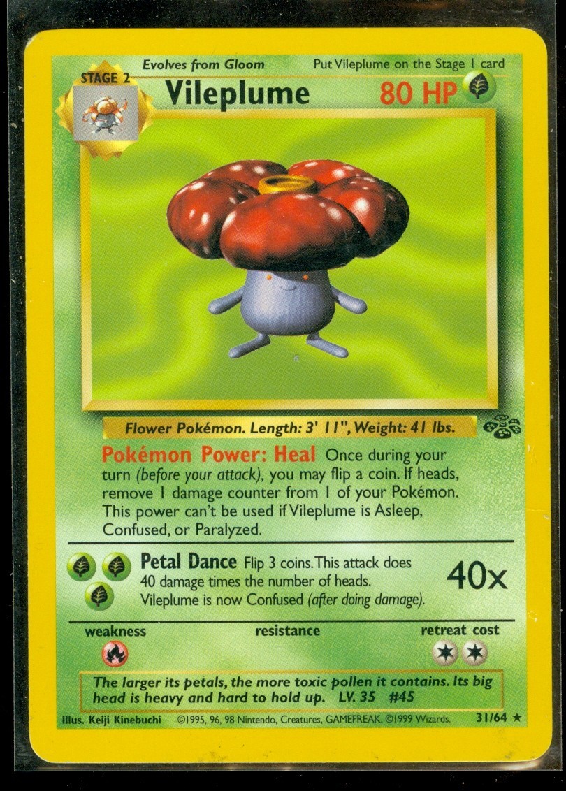 Pokemon VILEPLUME 31/64 Jungle - RARE - NEAR MINT