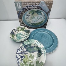 12 Piece Melamine Dinnerware Set Service for ...