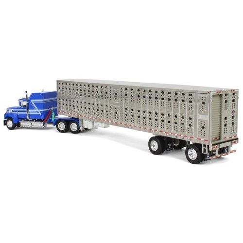 DCP 1/64 Ford LTL 9000 60in Aerodyne Sleeper & Wilson Livestock Trailer 60-1769 - Picture 4 of 6