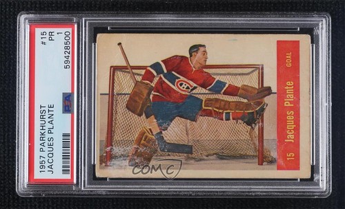 Jacques Plante #15 1957 Parkhurst card