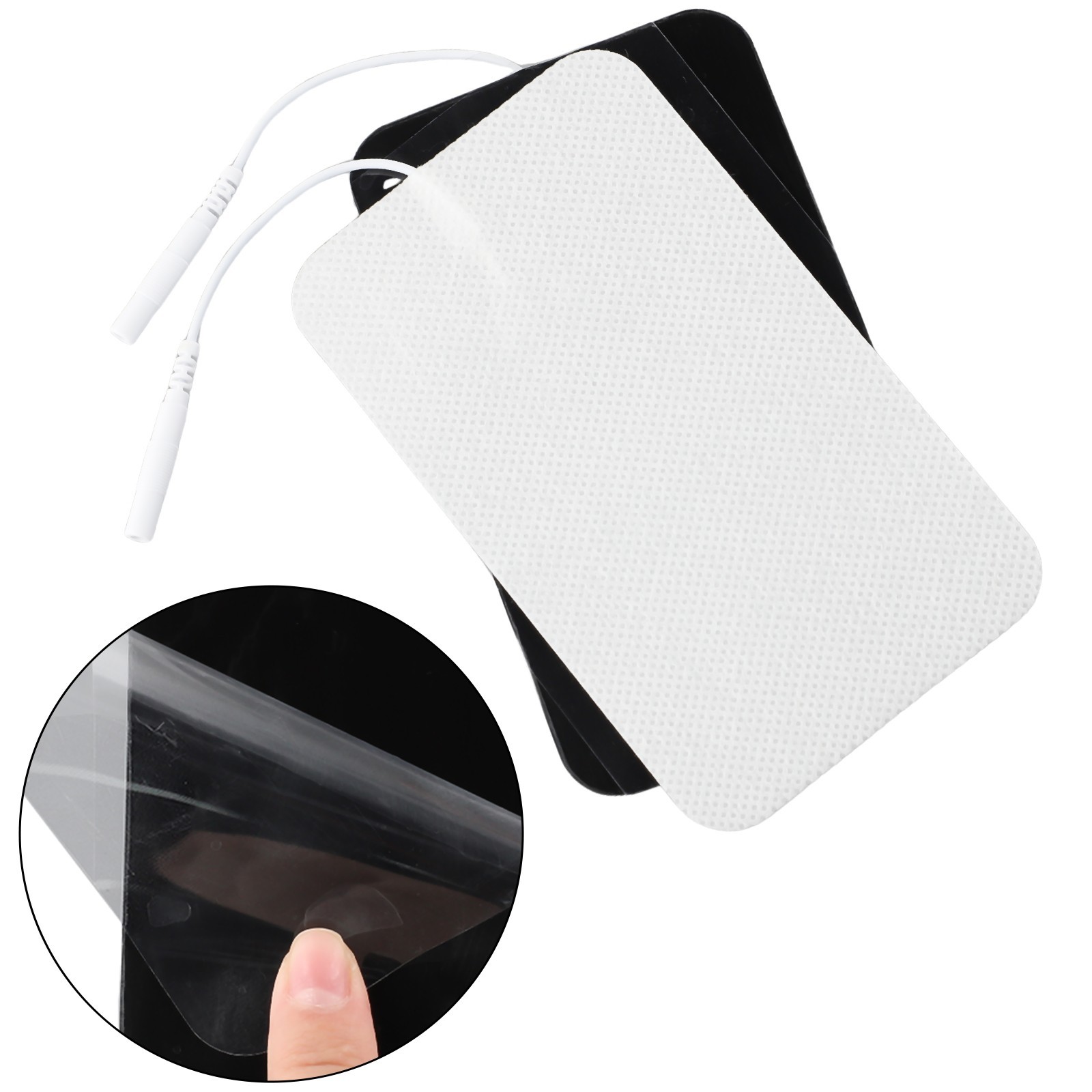 Elektroden Pads Physiotherapie Vliesstoff Silikon Gel 4,72 * 2,76 * 0,1 Zoll